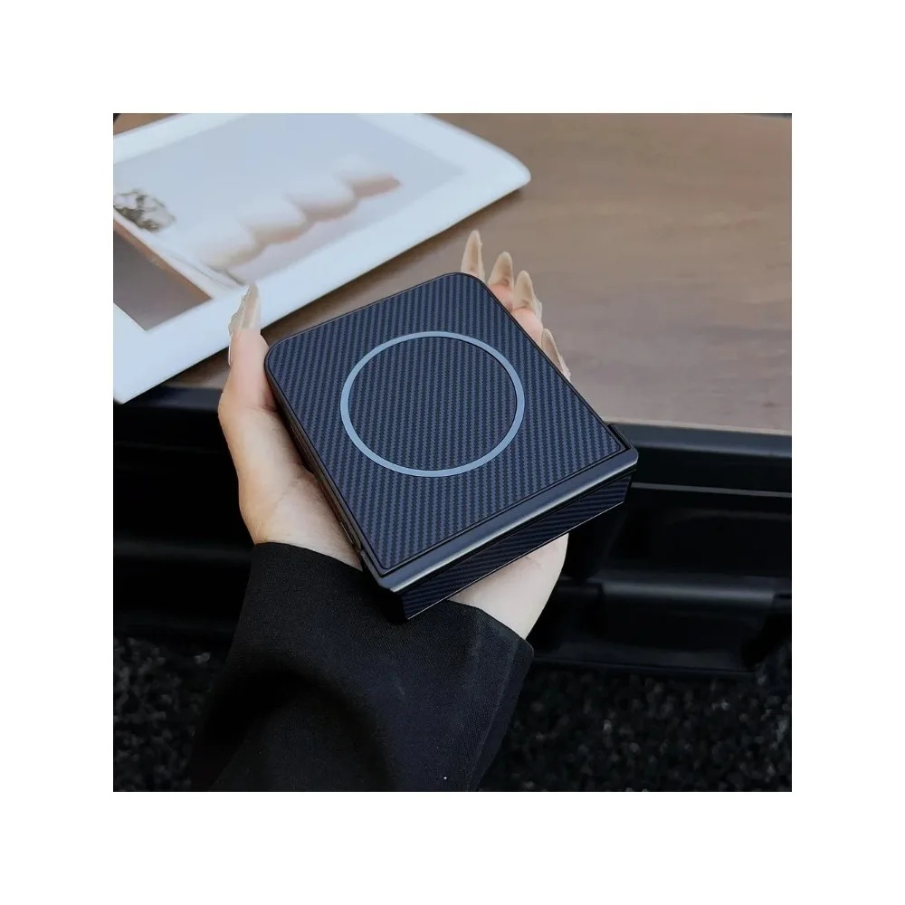 Роскошный деловой магнитный чехол для телефона из углеродного волокна для Motorola Razr 60 50 Ultra 2025 + 2024, защитный чехол для беспроводного зарядного устройства