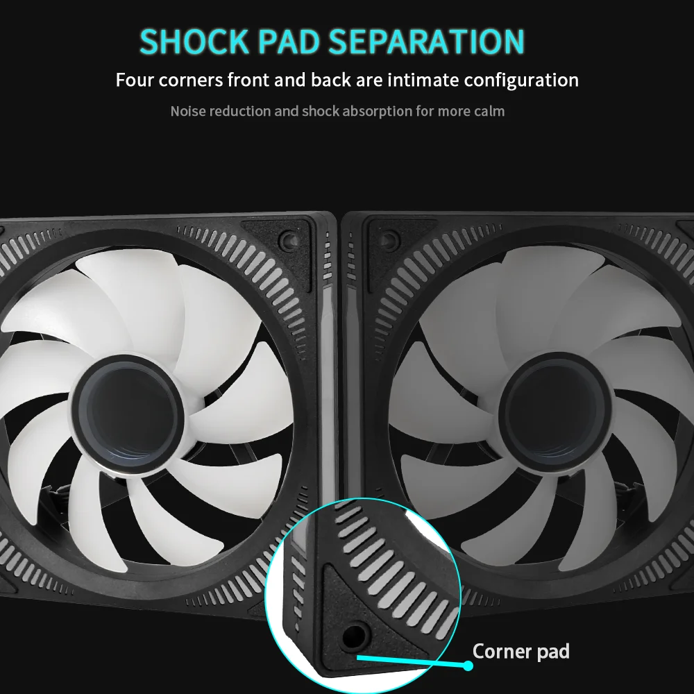 MANMU New Design Computer Cooler Fan For Pc Cooling 120mm Rgb Fans For Pc Argb Fan