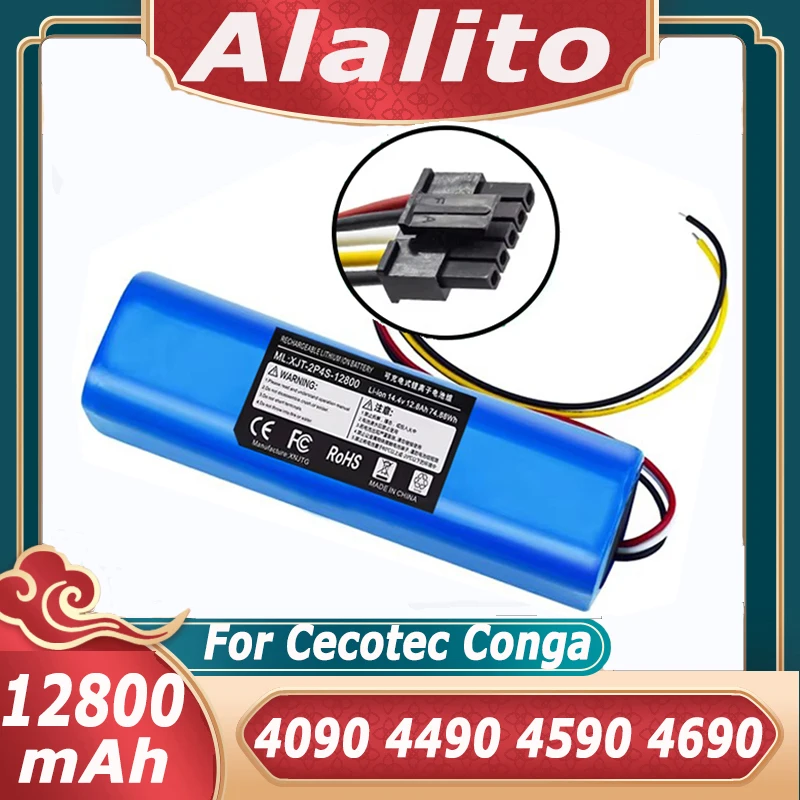 14.8V 6500mAh 100%New battery for CECOTEC CONGA 4090 4490 Mopping Robot Battery Pack Netease Intelligent Manufacturing NIT Model