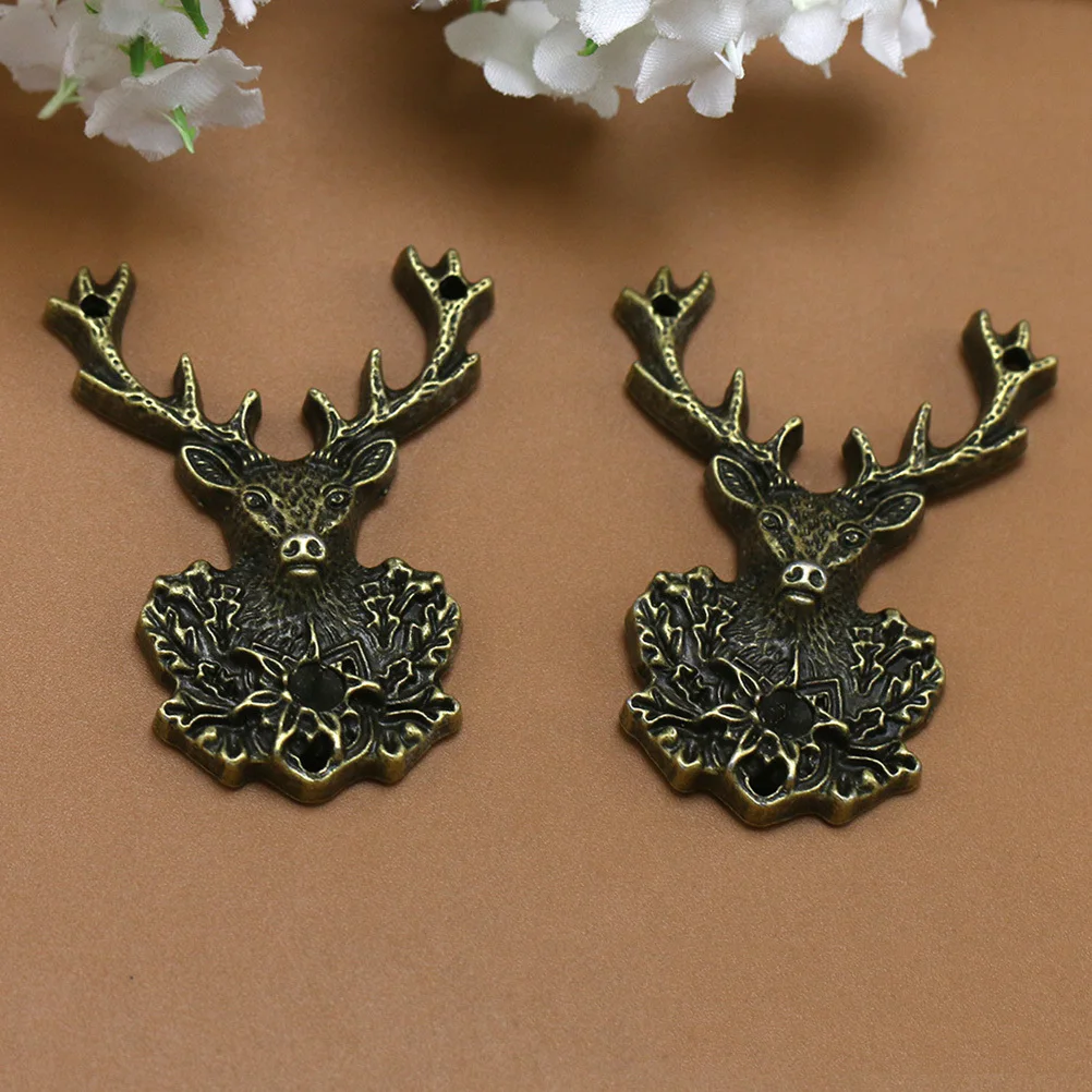 

10pcs Deer Head Pendant Alloy Diy Charms For Jewelry Making Necklace Bracelet Keychain Craft Projects Diy Pendant Charms