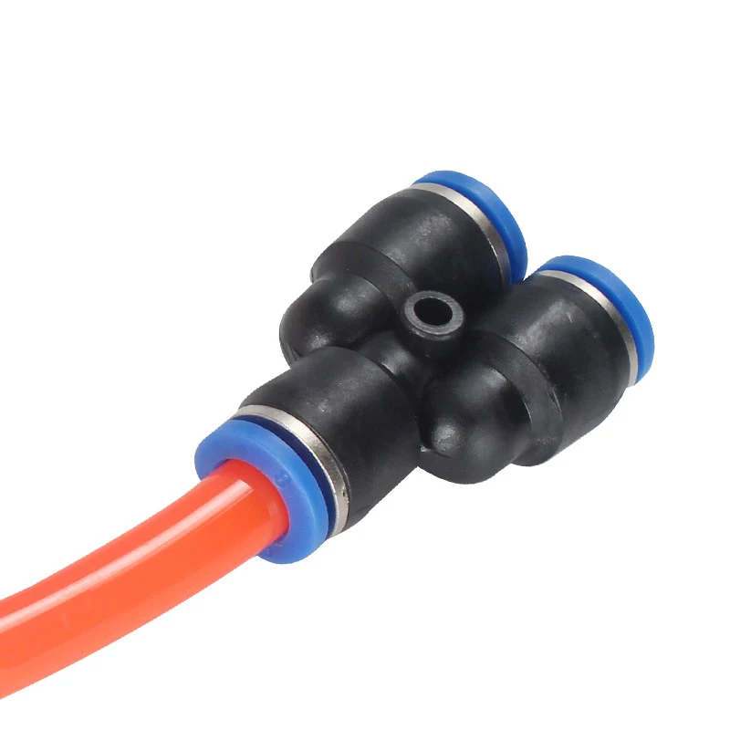 10PCS PY-4/6/8/10/12/14/16 Y-shaped Tee Pneumatic Connector PU Hose Pneumatic Quick Fitting Coupler Pneumatic Components 4-16mm