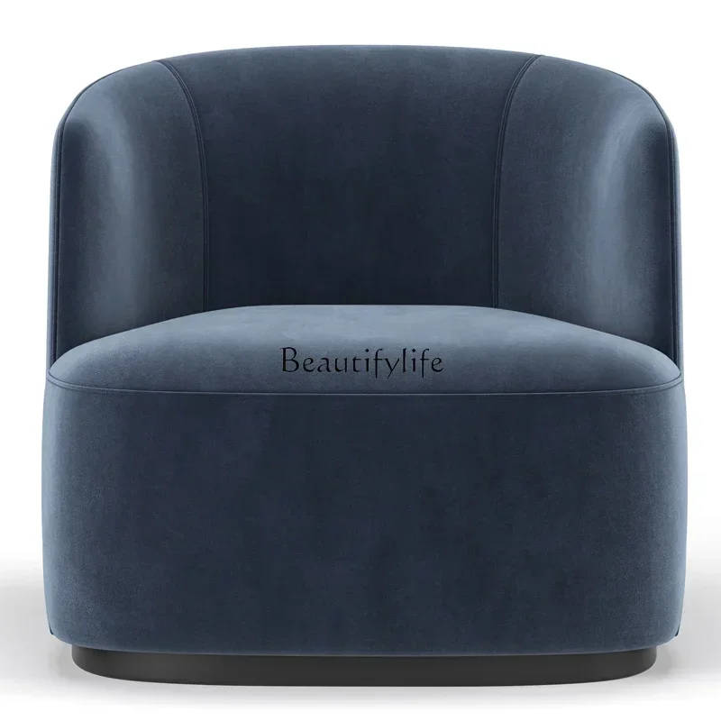 

D06Fabric sofa chair Nordic modern simple velvet casual single sofa