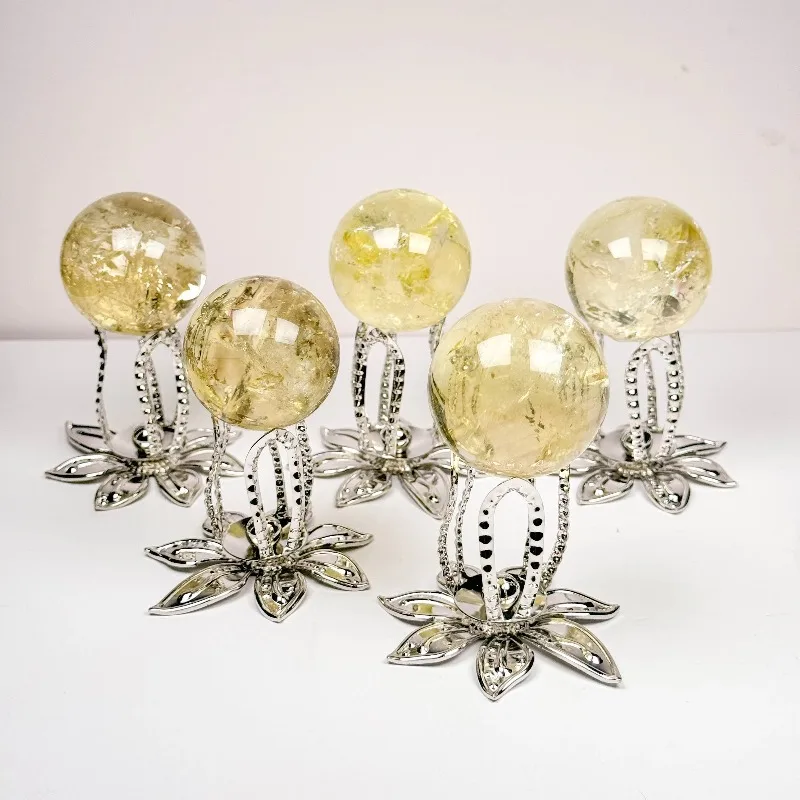 Hot Selling Premium Citrine Crystal Ball Mini Yellow Crystal Ball for Energy Balance and Meditation