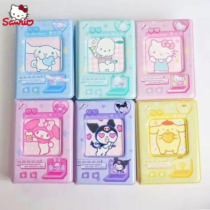 

Sanrio Kawaii Hello Kitty Card Book Cinnamoroll Kuromi Anime Cartoon Card Collecting Album Students Girls Toys Birthday Gifts