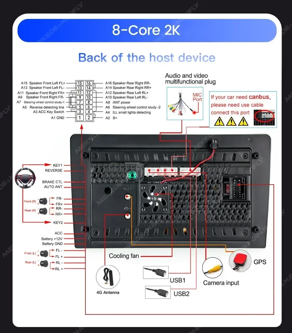 NaviFly For Honda CR-V 3 RE CRV 2006-2012 Android 14 Car Radio 2 Din Multimedia Video Player Navi GPS Stereo RDS 2K QLED screen