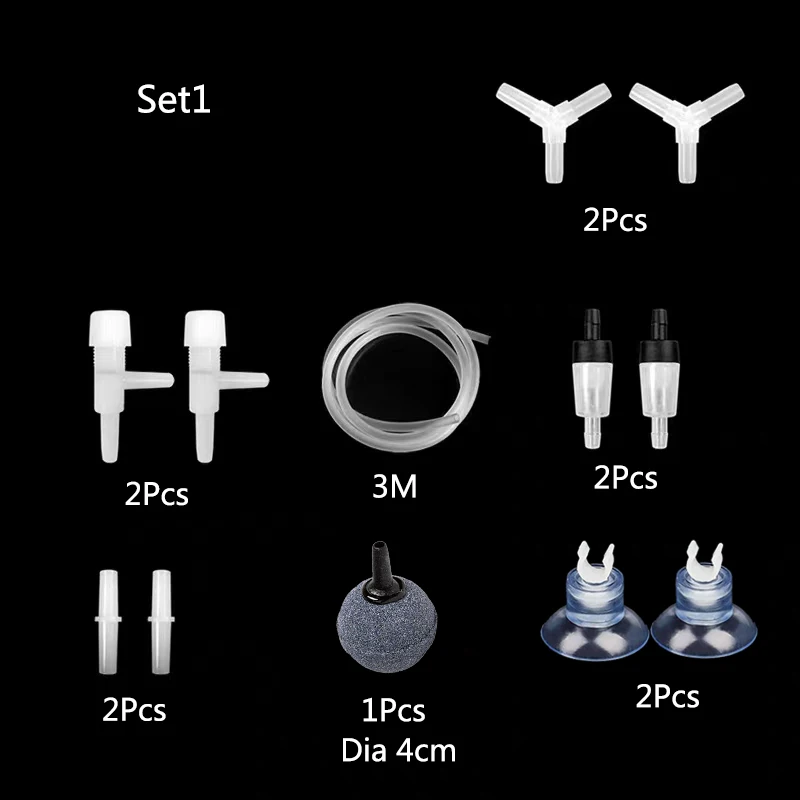 Manguera de bomba de oxígeno para acuario, Conector de plástico de piedra de burbuja de aire, accesorios para tanque de peces, suministros de