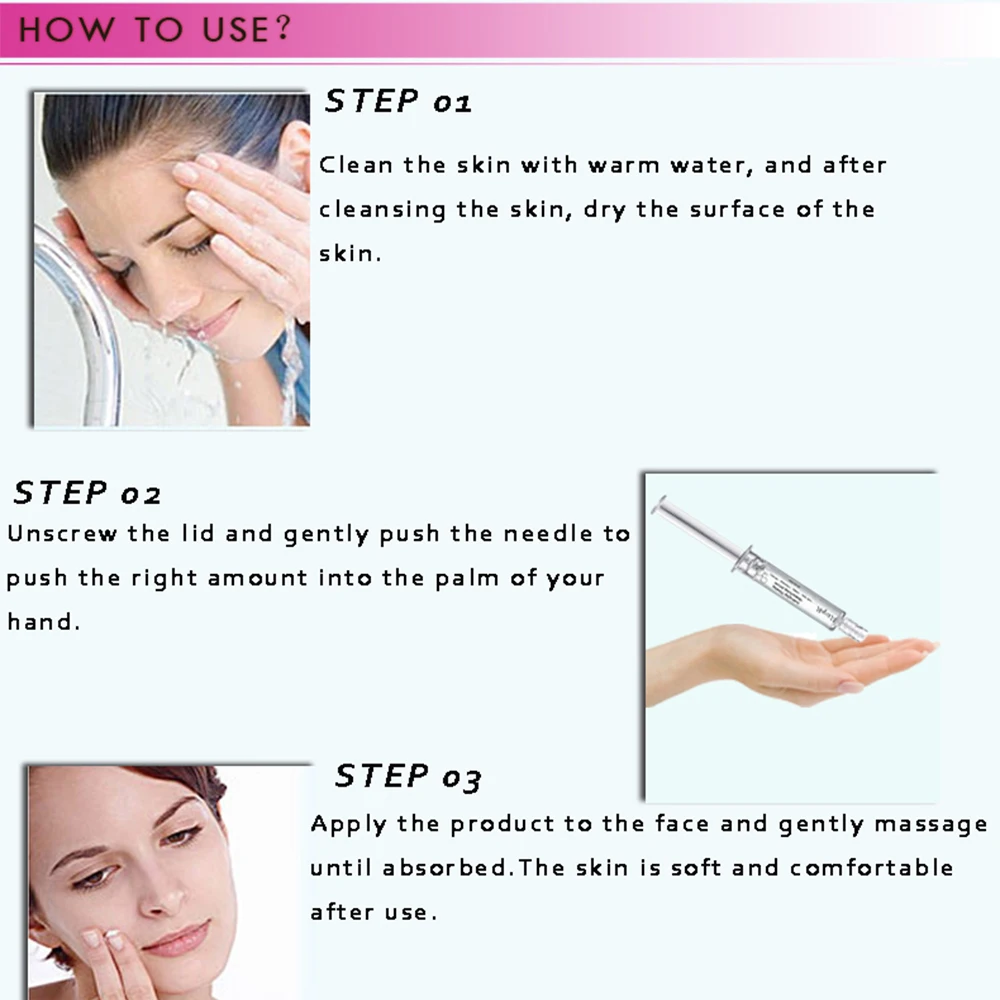 10ml Face Essence Anti-Wrinkle Anti-aging Firming Face Collagen Moisturize Repair Facial Skin Hyaluronic Acid Injection Serum