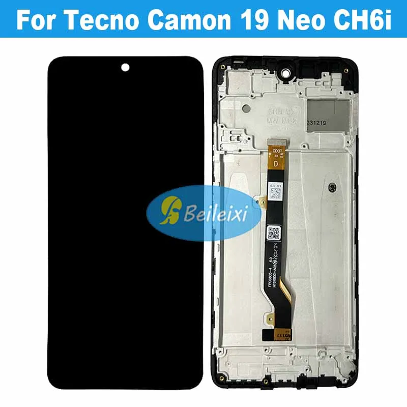 For Tecno Camon 19 Neo CH6i LCD Display Touch Screen Digitizer Assembly For Tecno Camon 19 Neo LCD