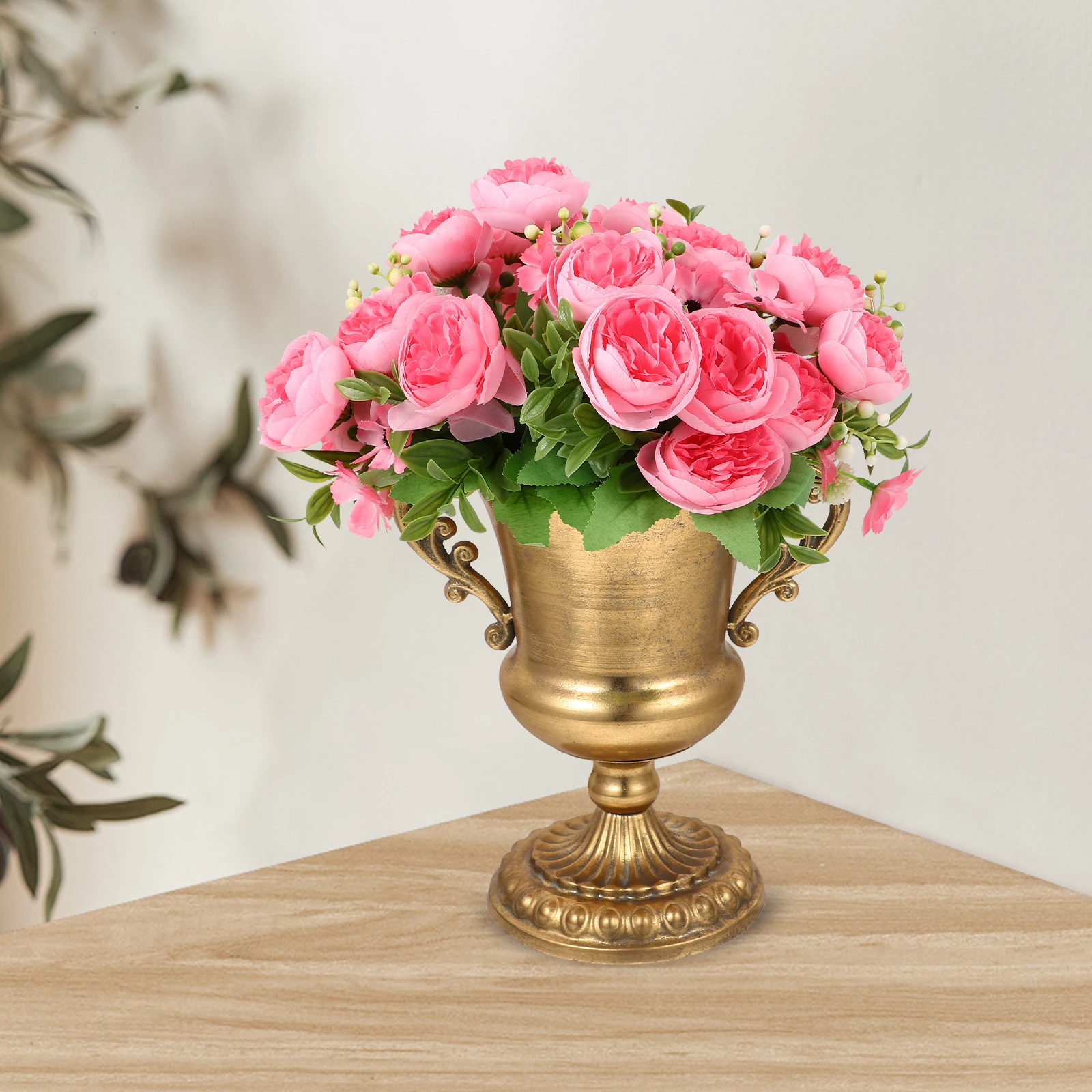 

European Style Metal Retro Flowerpot Cute Vintage Home Decor Floral Planter Vase Home Decor Garden Indoor Ornament