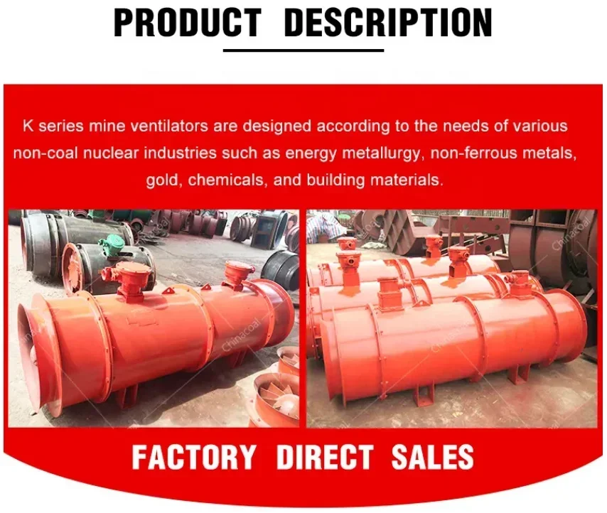 Low Noise Turbines Underground Axial Blower Mine Machine Fans Mining Rig Frame Cooling Fan Mining Axial Flow Fan For Sale