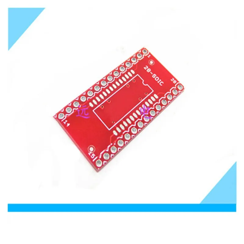 Плата адаптера чипа SOP28 SMD для линейного DIP от 1,27 до 2,54 мм