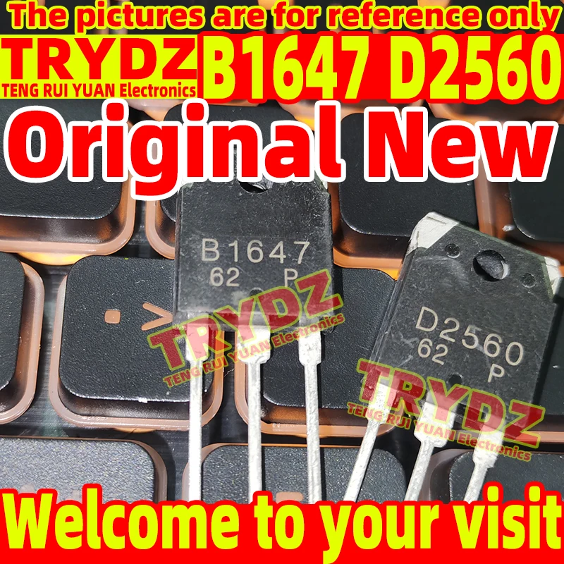 5-1 pairs Original New 2SB1647 2SD2560 B1647 D2560 TO-3P