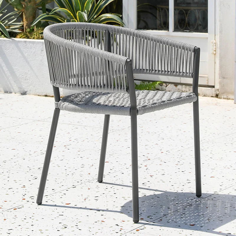 Nordic outdoor dining table and chair combination, courtyard garden, bed and breakfast hotel, open-air barbecue table