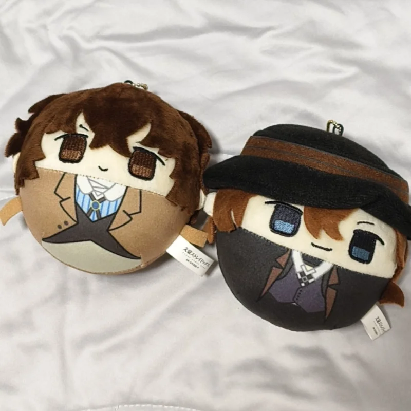 Official Good Smile Round Plush Doll, Bungo Stray Dogs Soft Stuffed Toy, Dazai Atsushi Akutagawa Chuya Collectible Anime Merch
