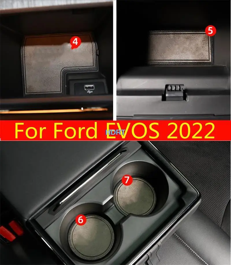 

Anti-Slip Gate Slot Mat Rubber Coaster For Ford EVOS 2022 Accessories Car Styling Stickers 12pcs leather Interior pad