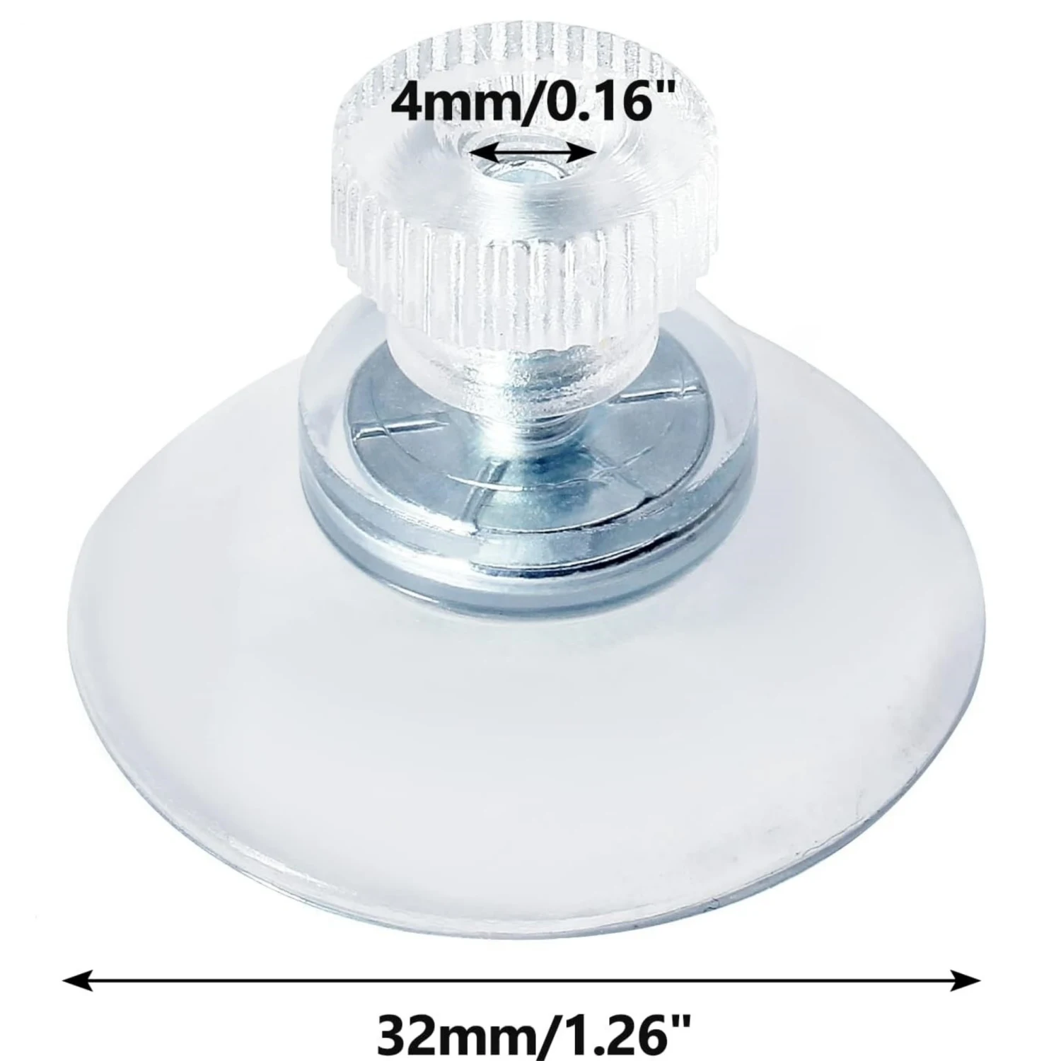 5/10 Stück PVC-Sauger mit Schraubenmutter, 25/32/41/53 mm, rund, stark, transparent, Saugnäpfe für Auto, Schatten, Glas, Wand, Tür, Glas, Fenster