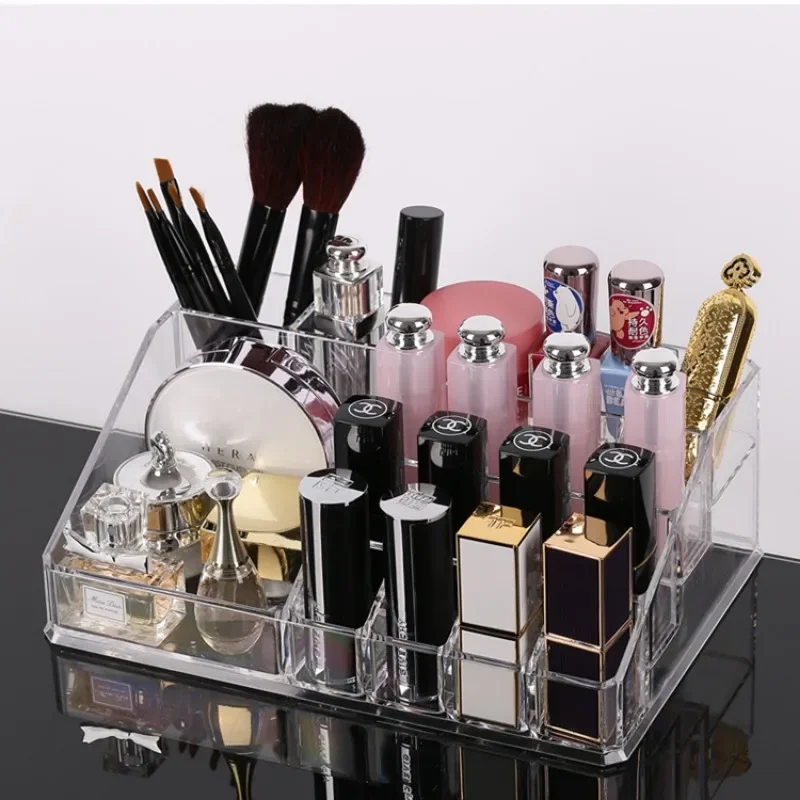 Transparent Storage Box Makeup Organizer Cosmetic Display Case Transparent Jewelry Organizer Desktop Drawer Box Holder