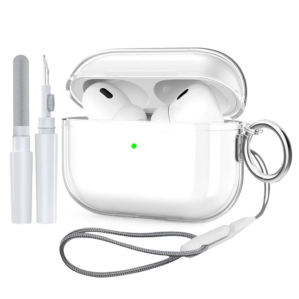 

Clear Cases For Airpods Pro3 Soft TPU Earphone Cover Protective Case with Cleaning Kit Wireless Earphone Accessories For Airpods