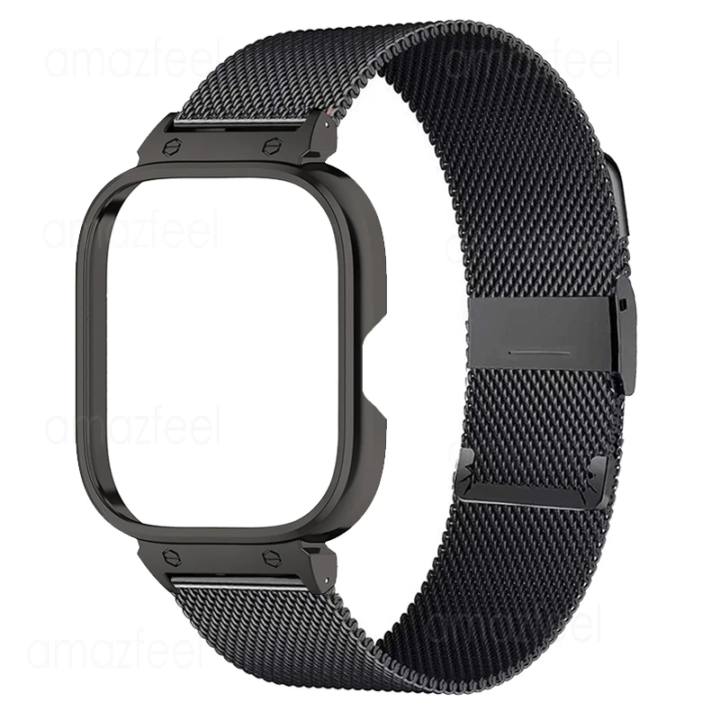 Pulseira de Metal para Relógio Redmi 4, Banda Cover Strap, Aço Inoxidável Correa, Case Protector, Pulseira para Xiaomi Redmi Watch 4