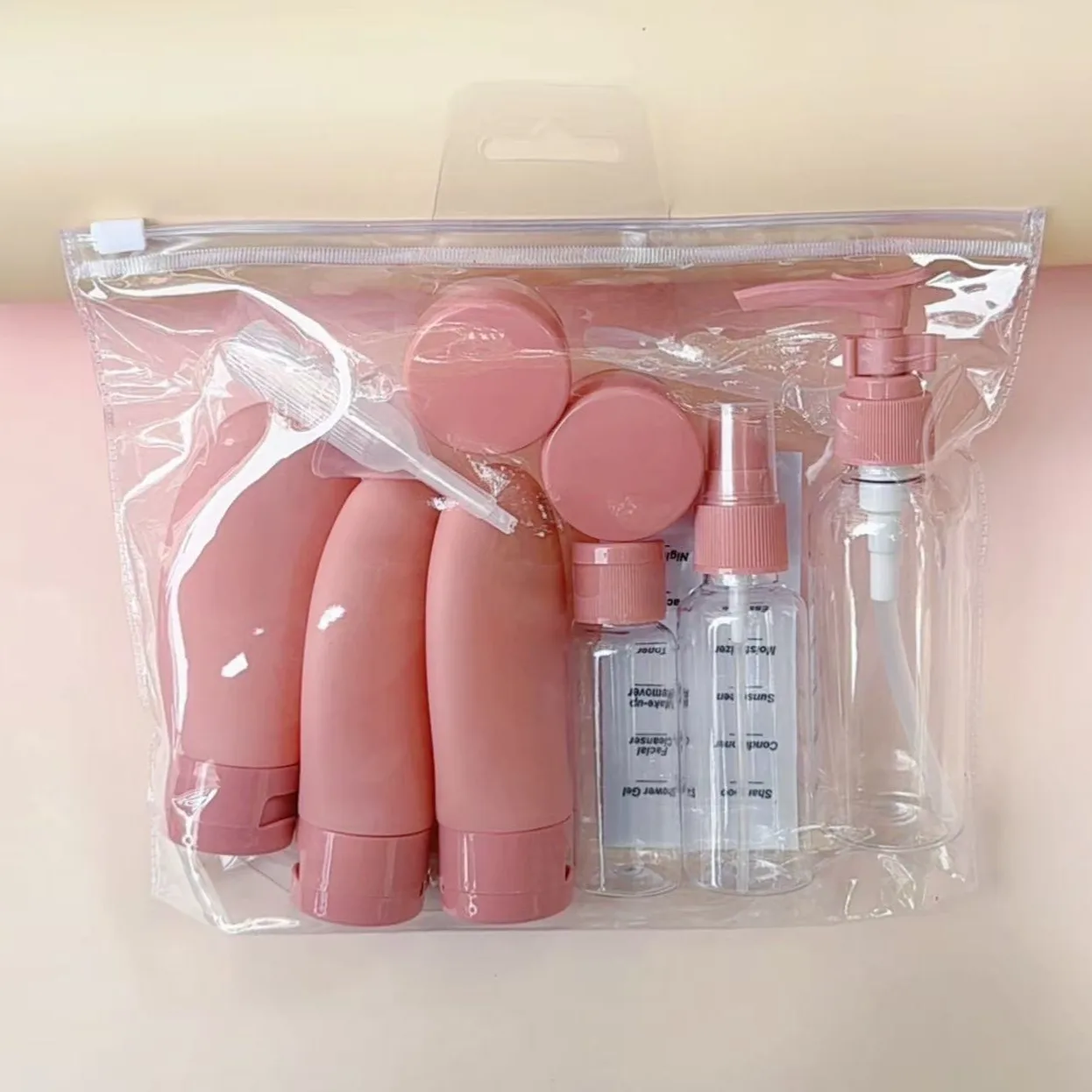 11PCS Travel Refillable Bottle Set Refillable Spray Lotion Shampoo Shower Tube Bottling Refill Cosmetic