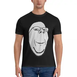 Smiling Wholesome Wojak Soyjak T-Shirt for Men Cotton Plus Size T Shirts Men's Short Sleeve O-Neck Summer Clothes Tops S-6XL