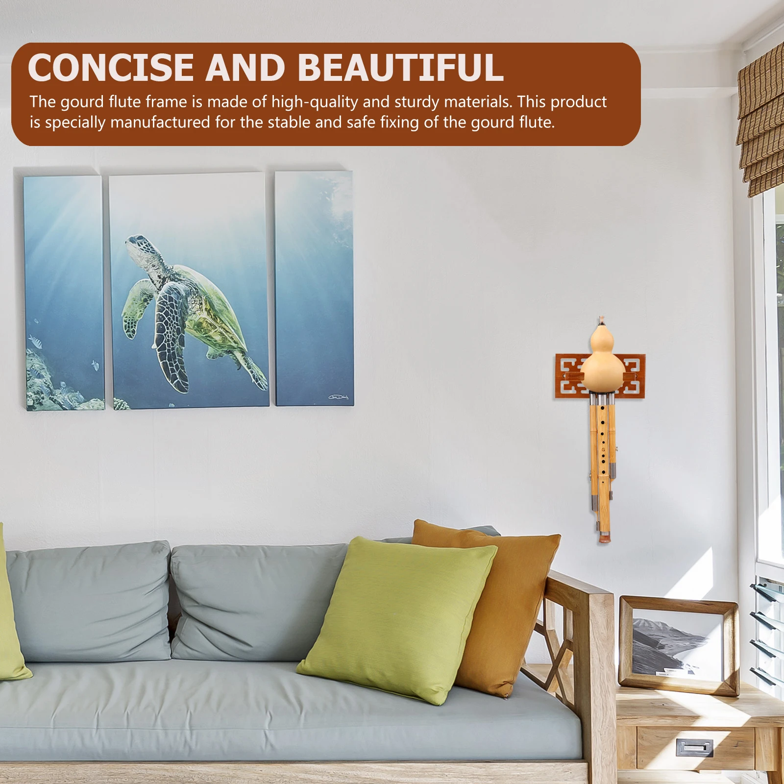 

Wall Mounted Cucurbit Flute Storage Rack Wooden Instrument Holder For Display Shelf Durable Space Saving Guitar Organizing Hook