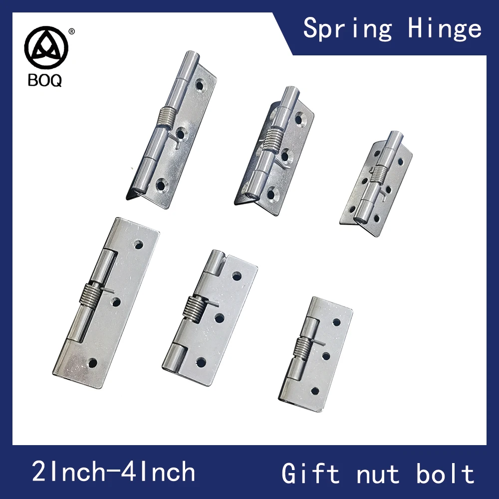 

2pcs Self Closing Spring Hinge Stainless Steel Door Hinges Cabinet Hinge Furniture Hardware Accessories 1/1.5/2/2.5/3/4 Inch