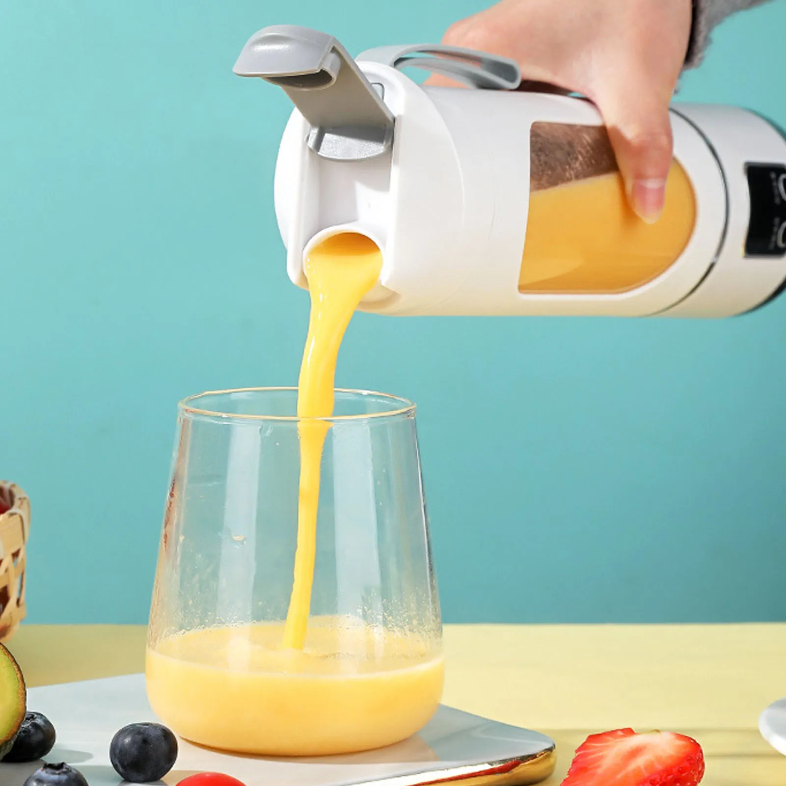 450ML 휴대용 Juicer 컵 홈 오피스를위한 작은 여행 블렌더 USB 충전식 자동 과일 블렌더