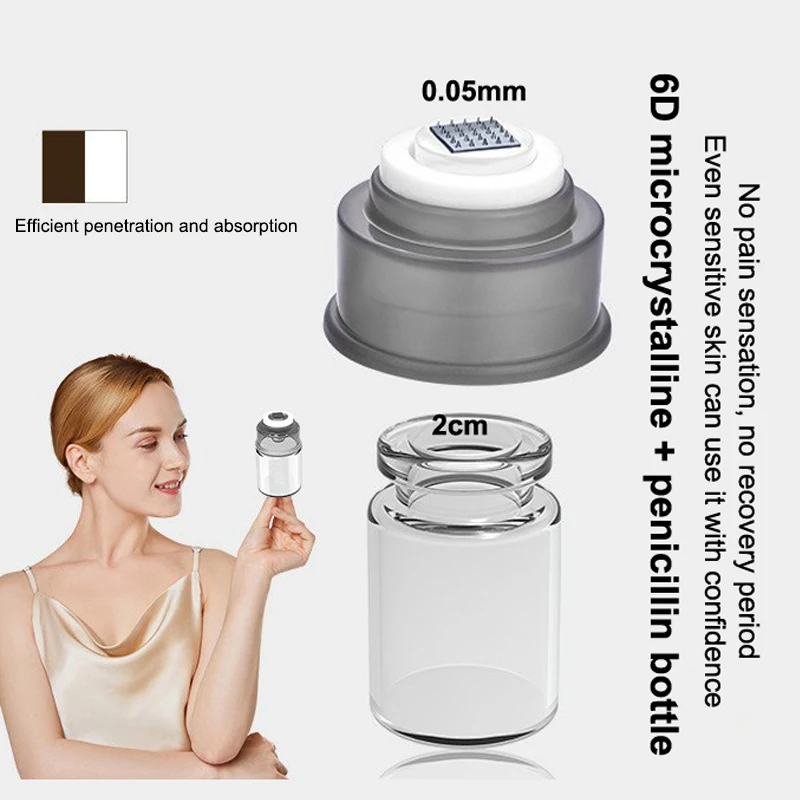 Microneedle Serum Applicator Round Nano 6D Silicone Stamp 0.05mm Serum Applicator  Introducer Beauty Skin Care Tool