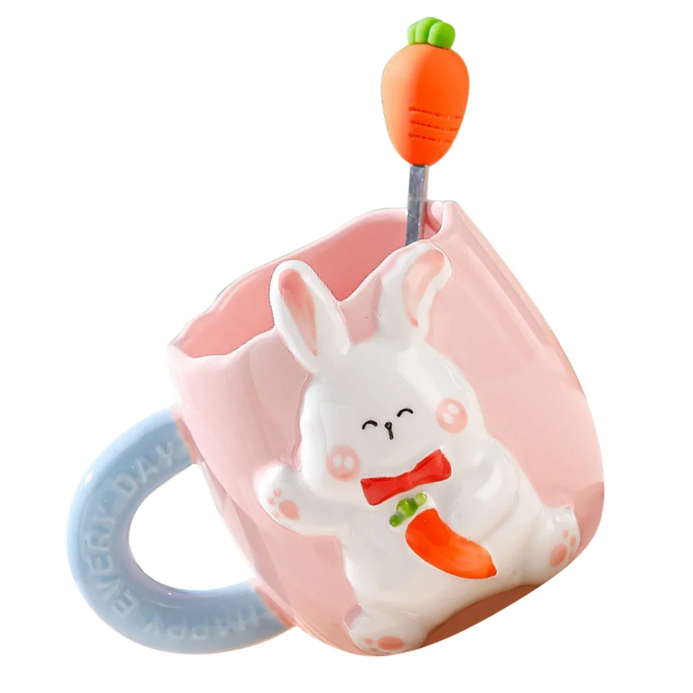 

Rabbit Ceramic Cup Hand Painted Cute Bunny Coffee Mug Tea Cappuccino Ice Cream Home Cafe Restaurant Rabbit Cartoon Mug
