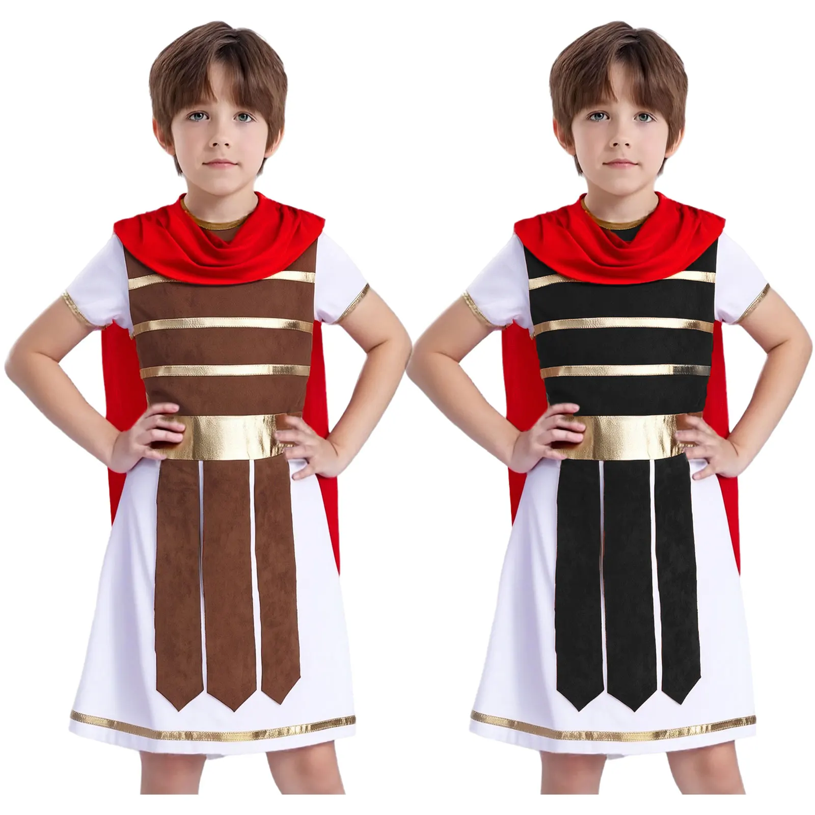 Capa de manga curta para meninos, robe de guerreiro espartano romano  antigo, gladiador medieval, soldado, fantasia cosplay para halloween, baile  de máscaras / Dança, image size:1600x1600