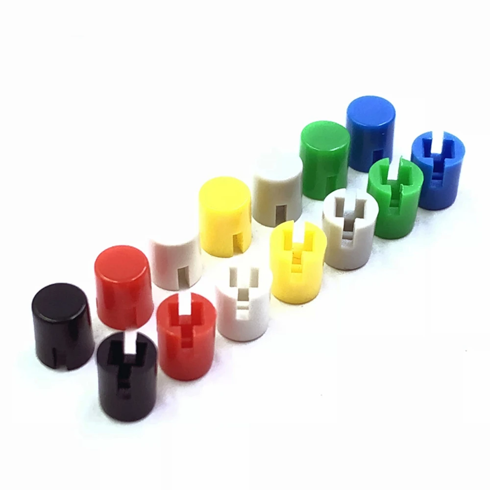 1000 PCS Tactile Push Button Switch Cap,button Cap Seven Color,Fit 5.8*5.8mm,6*6*7.3mm button switch, Switch not include