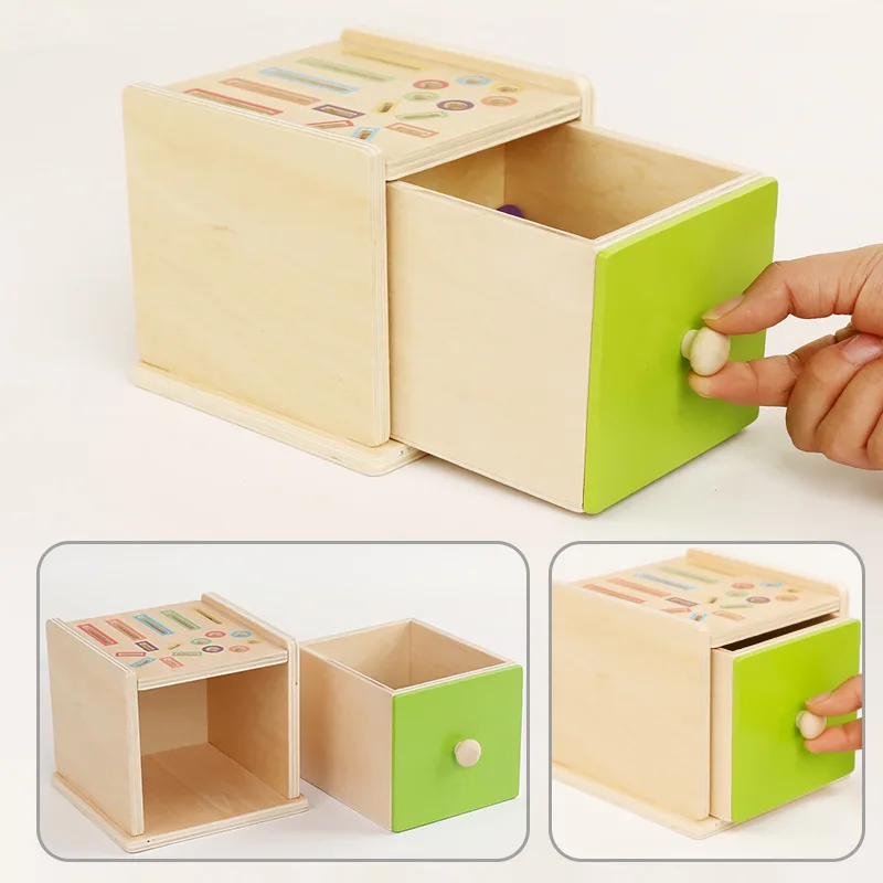 Juguetes Montessori para niños pequeños, clasificación de colores, cajón de madera, juguete de habilidad motora fina, juguetes sensoriales, tablero ocupado, juego de combinación de colores