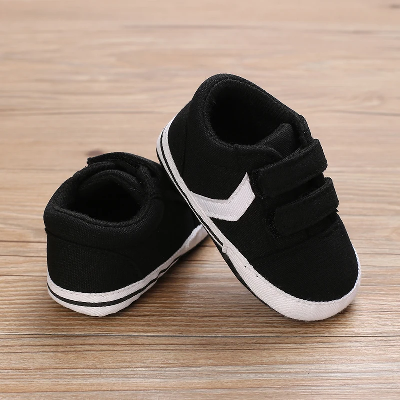 Baskets de sport classiques en toile pour nouveau-né, chaussures de premiers pas pour bébés garçons et filles, semelle souple, antidérapantes,