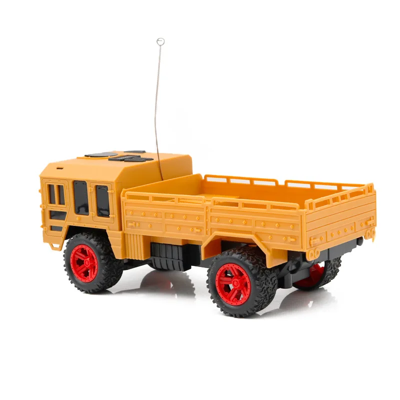 Jouet de camion militaire à la dérive RC pour enfants, voiture d'ingénierie pour garçon, simulation en plastique, modèle de voiture télécommandée, cadeau d'anniversaire, 1:24, 6ch