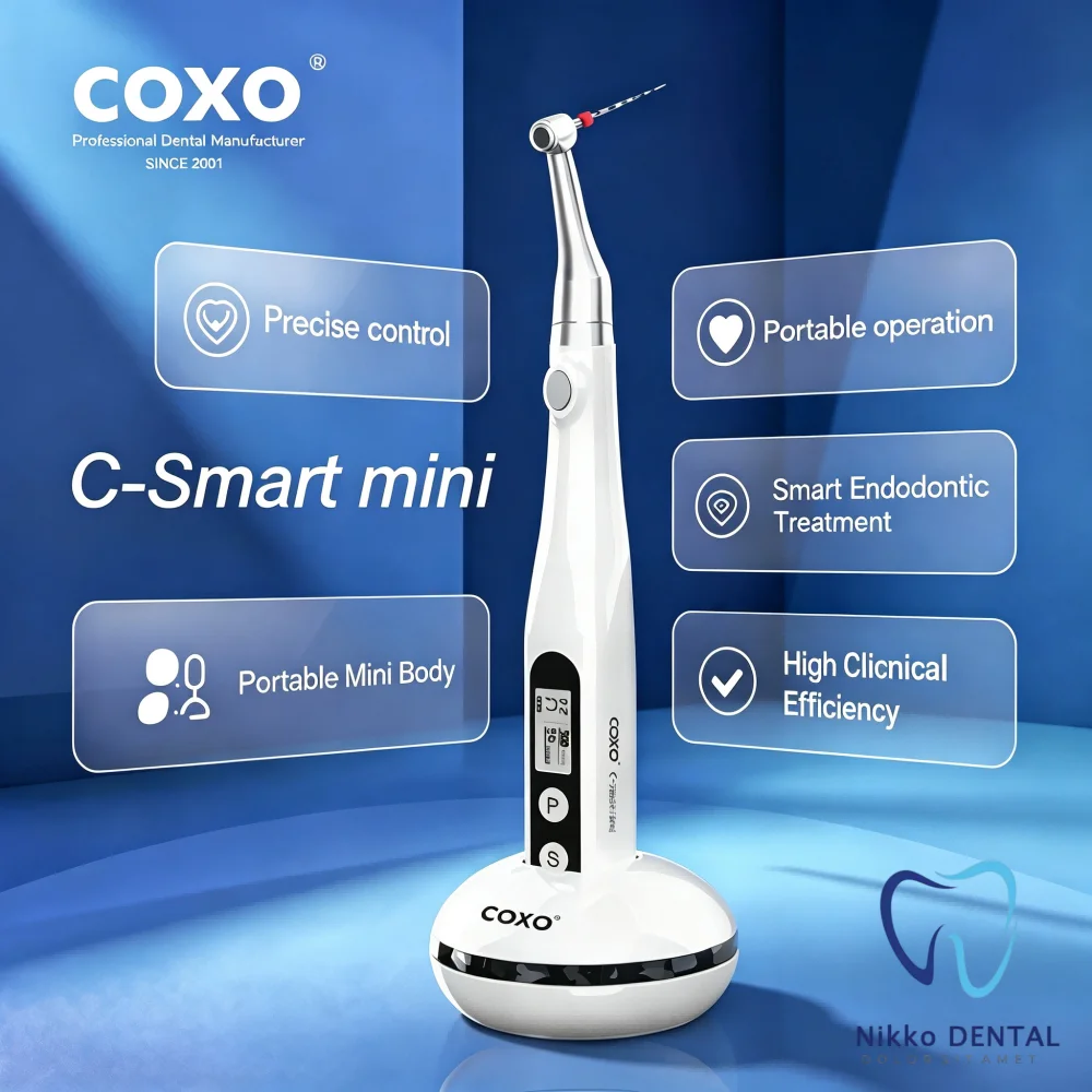 COXO C-Smart-Mini Endo Motor 16:1 Reduction Contra Angle Handpiece Root Canal Treatment Dental Endodontic Equipment