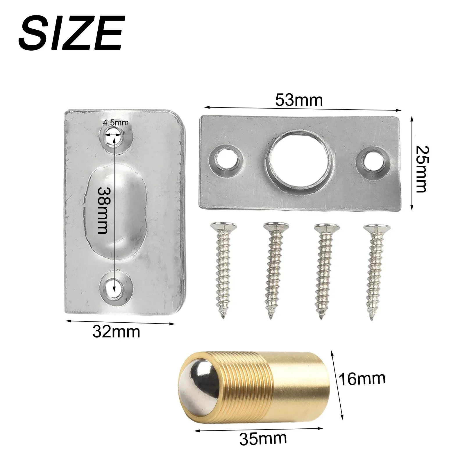 Heavy Duty Door Latch Spring Ball Load Mechanism For Assured Door Closure Rust Resistant Material Enhances Safety And Security