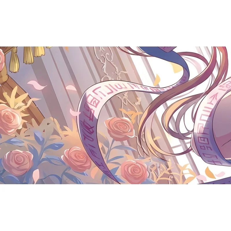 600x350mm Diy Digimon TCG Angewomon Custom Playmat 1.5mmSeamless Edges Single Rubber Flash Board Game Card Mat Mouse Pad Gifts view 4