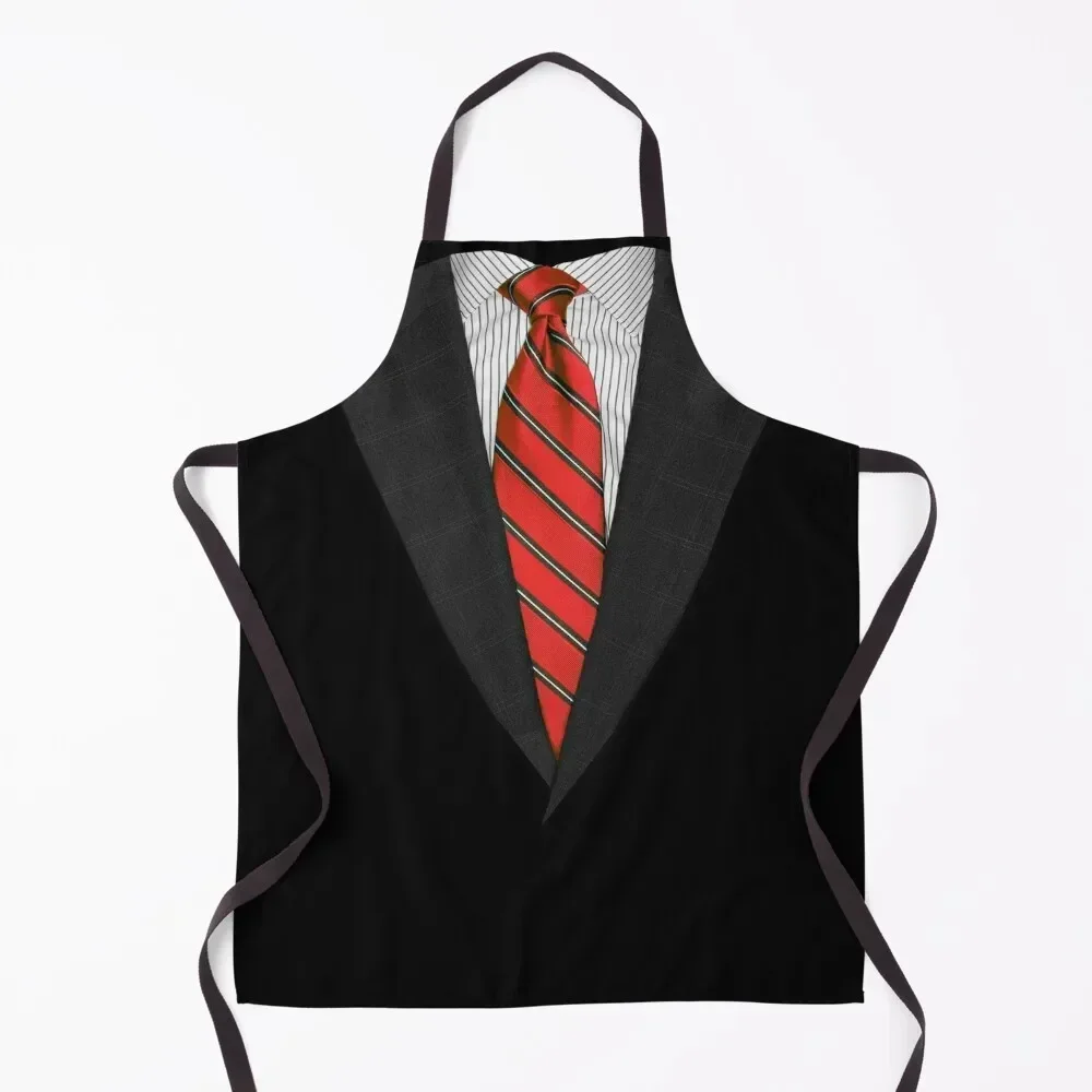 

Suit Up! Realistic Suit and Tie Casual Graphic for Zoom T-Shirt Tuxedo Costume T-Shirt Apron Useful Things For Kitchen Apron