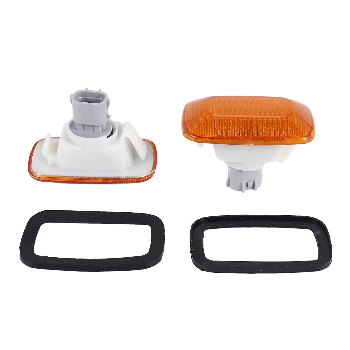 #02I 2PCs Fender Turn Signal for Toyota Land Cruiser 80 90-97 100 98-07,Side Marker Lamp,(yellow)