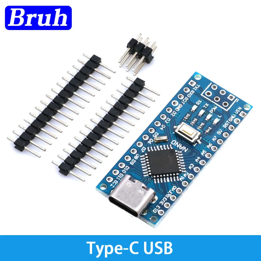 Nano V3.0 3.0 ATmega328 CH340G CH340 Mini USB TYPE-C UART Interface Board Micro Controller Module For Arduino 5V Microcontroller