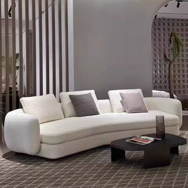 أرائك غرفة المعيشة الضيقة الرخيصة أرائك غرفة المعيشة الجلدية اليابانية الحديثة العتيقة أرائك غرفة المعيشة المنحنية الاسكندنافية أثاث Wohnzimmer المنزل