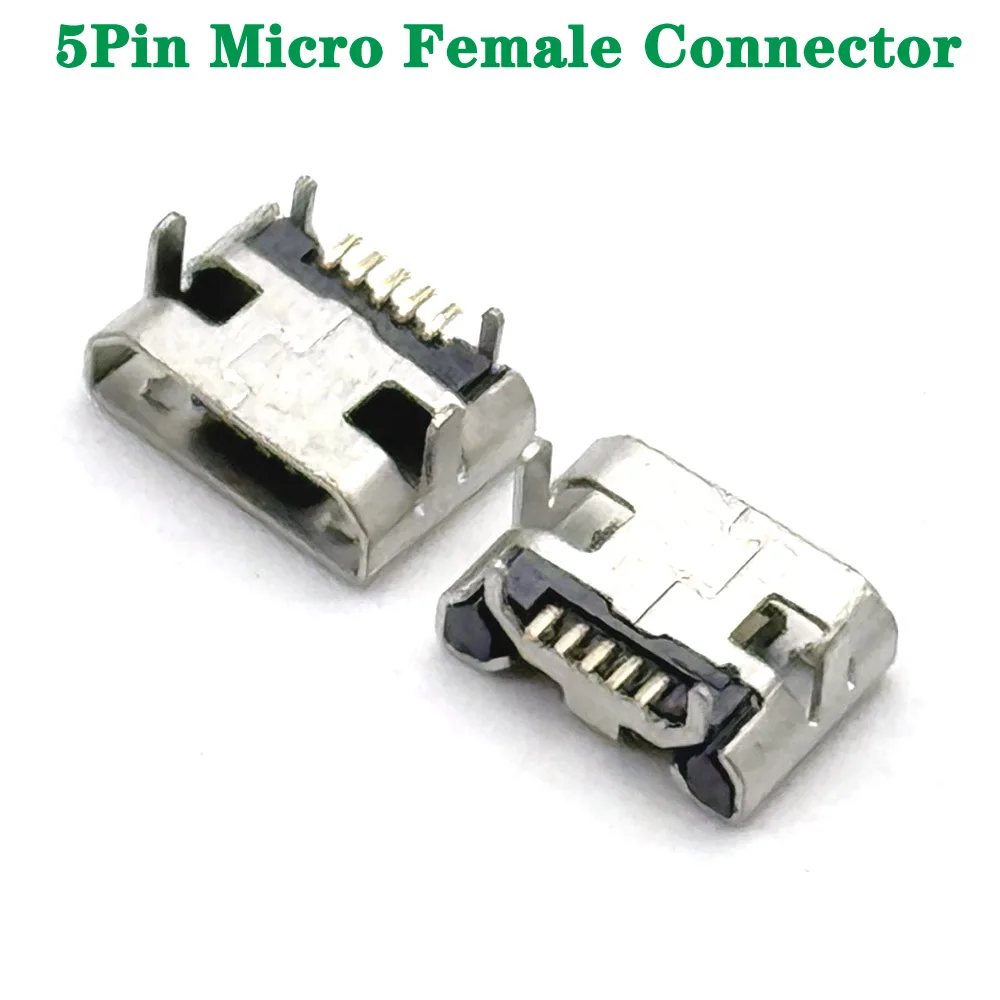 Micro USB 5Pin Female Connector Port Jack Solder Plug SMD SMT Android Phone Data Charging Socket USB DIY Repair Adapter