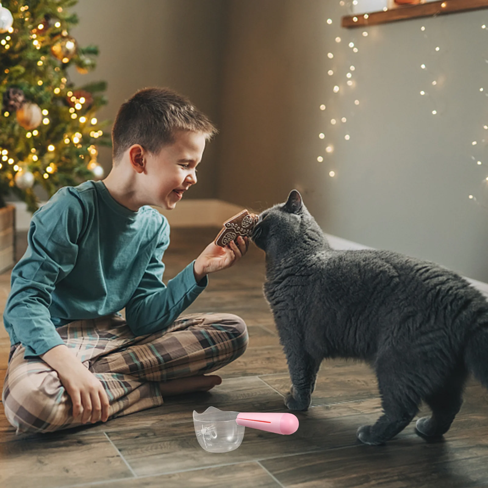 

Pet Food Spoon Handheld Nonslip Dog Cat Feeding Scoop Measuring Tool Sealing Clip Scale Cat Food Spoon Scoop Pet Supply