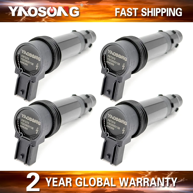 

Комплект из 4 катушек зажигания для Kawasaki NINJA ZX6R ZX636 ZX600 2003-2025 гг., F6T570, 21171-1282, 21171-0021