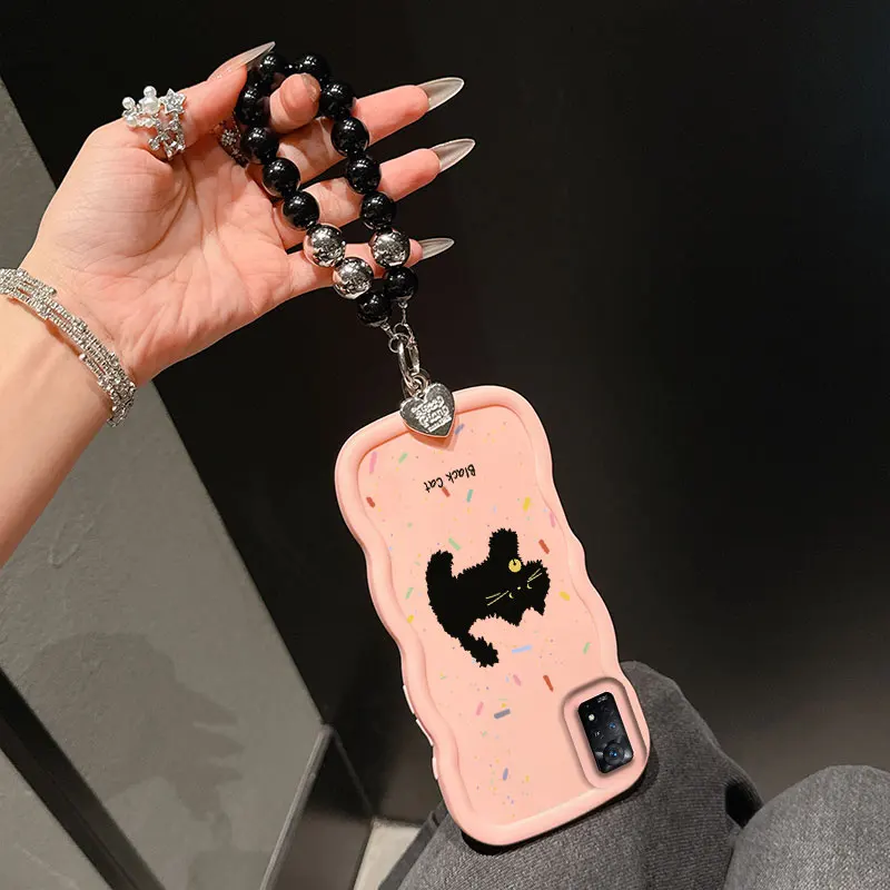 Cocok Untuk Redmi Note 11Pro 5G Casing Kucing dengan Lonceng Terbuat Dari Bahan Fleksibel Anti Gores Dan Tali Gantungan Modis