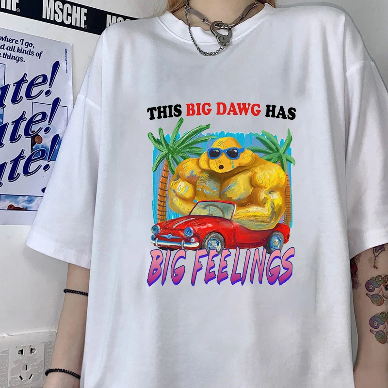 Hot Sales Big Dawg T Shirts Women Men Summer Cool Short Sleeves Personality Harajuku T-shirt Round Neck Fashion Neutral Shirts