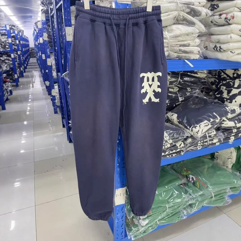 

Мужские и женские свободные повседневные спортивные брюки в стиле ретро в американском стиле High Street, широкие брюки, модный городской материал из бархатного материала