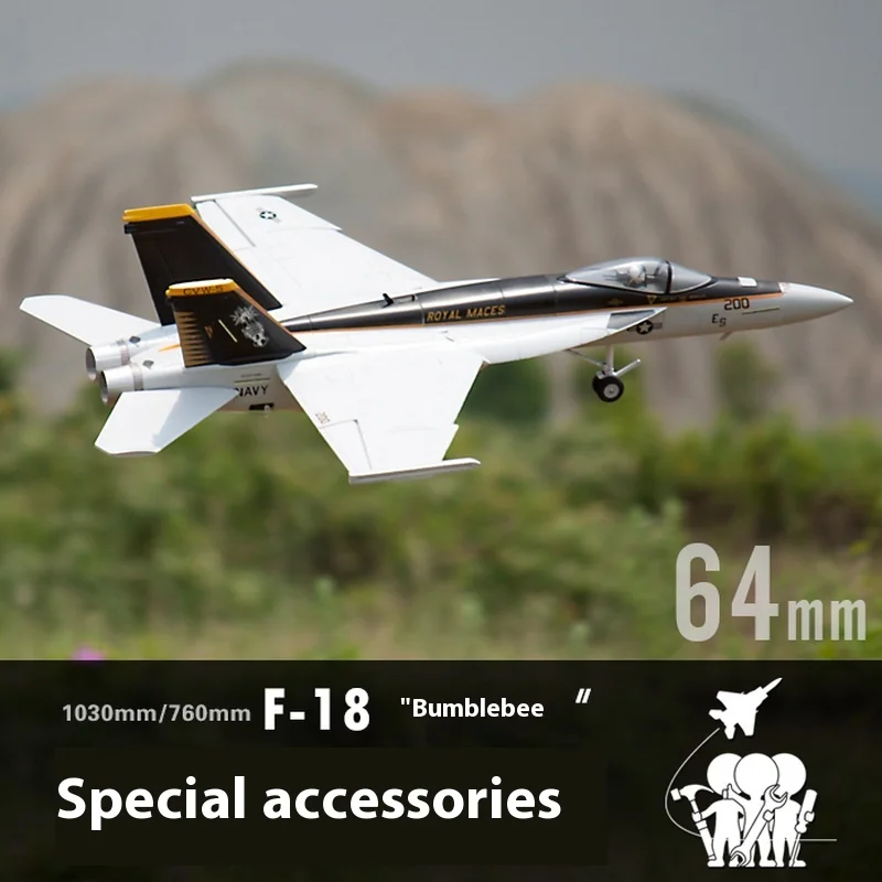 FreFuk64 mm F-18 Hornet Accessoires d'avion, Fuselage, ailes principales, queue verticale, queue plate, couverture antarctique, train d'atterrissage