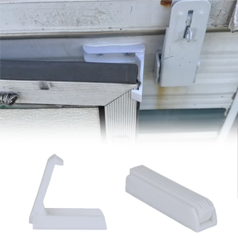 1 قطعة متنقل قوي للطي الباب تحديد الإطار دائم الأبيض الباب المثبت قفل مشبك RV أجزاء الملحقات #1